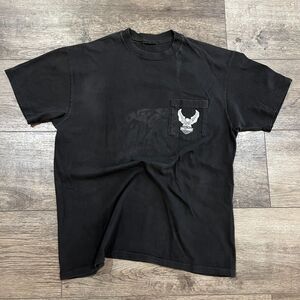 Vintage 90s Harley Davidson Alaska Black Eagle Pocket Shirt Single Stitch Medium